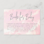 天国の片女の子の赤ちゃんシャワー本ベビー エンクロージャーカード (正面)