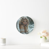 天国の目：静かな天使疑問に思 ラウンド壁時計 (ホーム)