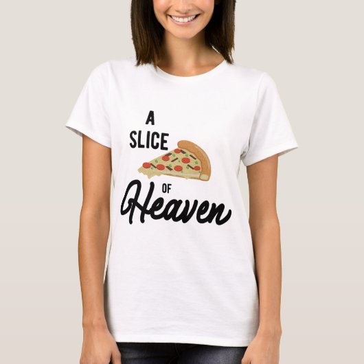 天国の神秘的なピザ Tシャツ (正面)