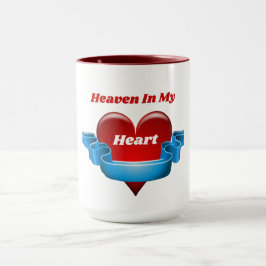 天国の私のハートの2トーンのコーヒーマグ マグカップ