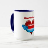 天国の私のハートの2トーンのコーヒーマグ マグカップ (正面左)