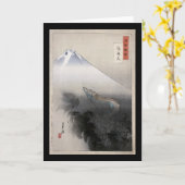 天国の緒形Gekkoのファインアートに上がるドラゴン カード (黄色い花)