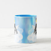 天国の至福：グレーと白のバニーとクラウド上で ツートーンマグカップ (中央)