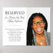 天国の花嫁の母の写真記念ウェディングサイン ポスター (正面)