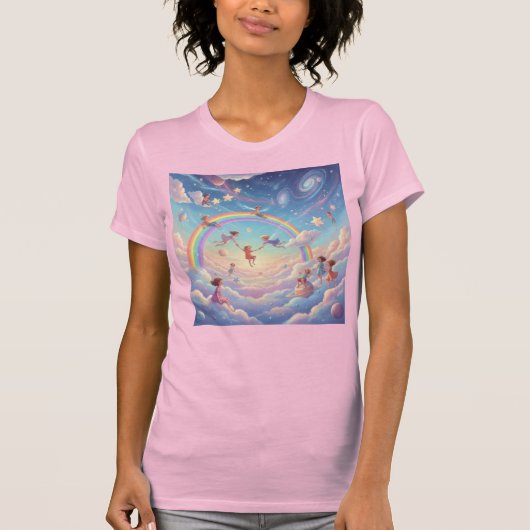 天国の虹に輝くこどもの楽園 Tシャツ (正面)