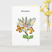 天国の記憶挨拶状 カード (黄色い花)
