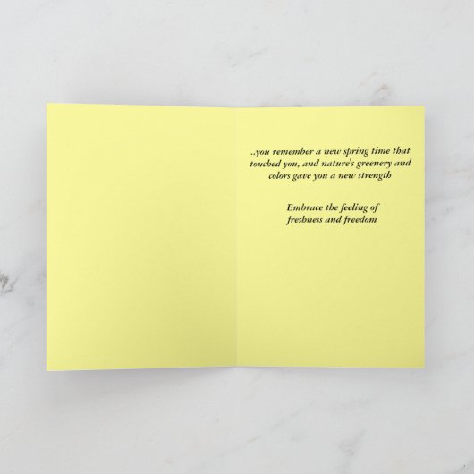 天国の記憶挨拶状 カード (内部)