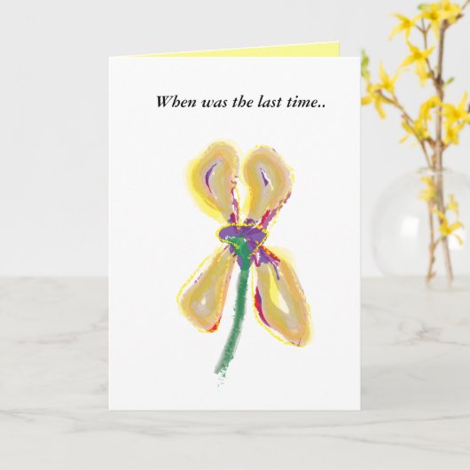 天国の記憶挨拶状 カード (黄色い花)