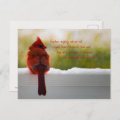 天国の詩からの訪問者を持つ（鳥）ショウジョウコウカンチョウ ポストカード (正面/裏面)