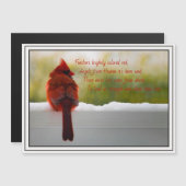 天国の詩の磁石カードからの訪問者を持つ(鳥)ショウジョウコウカンチョウ (正面/裏面)