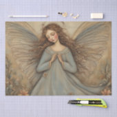 天国の調和:フォークアートエンジェルデコペ 薄葉紙 (クラフト)