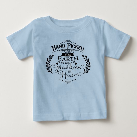 天国の警官の私の祖母が選ぶ手 ベビーTシャツ (正面)