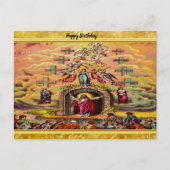 天国の金ゴールド箔の質感とイエスの門 ポストカード (正面)