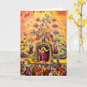 天国の門イエスは天使たちに受け入れられた カード (黄色い花)