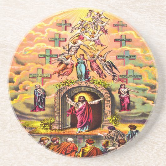 天国の門イエスは天使たちに受け入れられた コースター (正面)