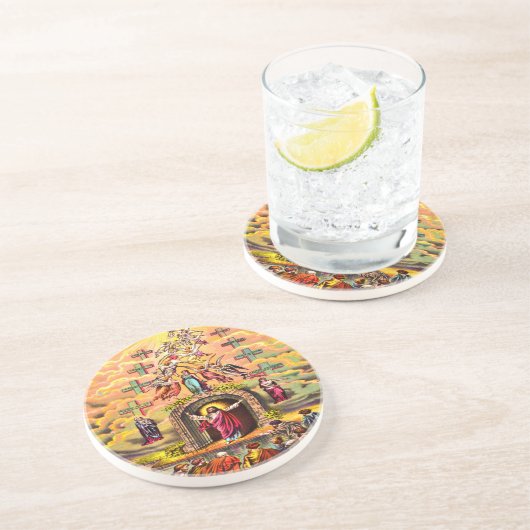 天国の門イエスは天使たちに受け入れられた コースター (側面)