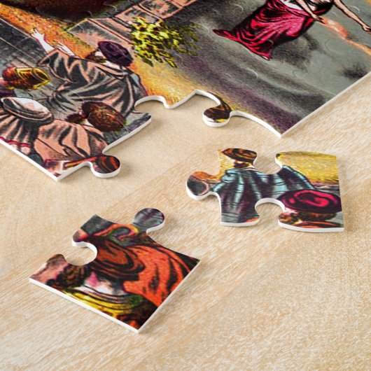 天国の門イエスは天使たちに受け入れられた ジグソーパズル (側面)