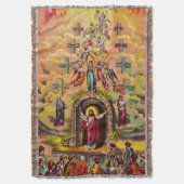 天国の門イエスは天使たちに受け入れられた スローブランケット (正面縦)