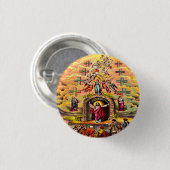 天国の門イエスは天使たちに受け入れられた 缶バッジ (正面&裏面)