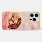 天国の雲の上で眠る天使 iPhoneケース (裏面横)