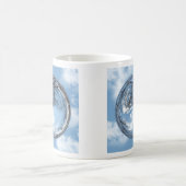 天国の高さツリー、雲、空、バブル コーヒーマグカップ (中央)