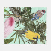 天国の鳥 フリースブランケット (正面(横))