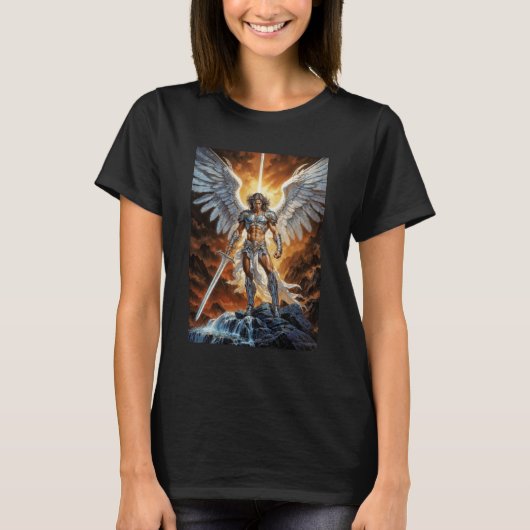 天国の黄金のヴァンガード 大天使ミカエル Tシャツ (正面)