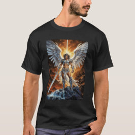 天国の黄金のヴァンガード 大天使ミカエル Tシャツ