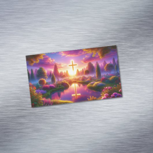 天国の黄金の十字架 マグネット名刺 (インサイチュ)