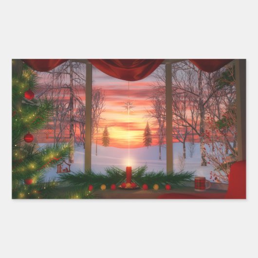 天国のDayspringスタンプ 長方形シール (正面)