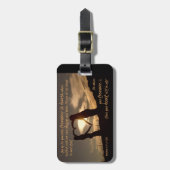 天国のMatthewの6:19 - 21冊の聖書の詩の宝物 ラゲッジタグ (正面縦)