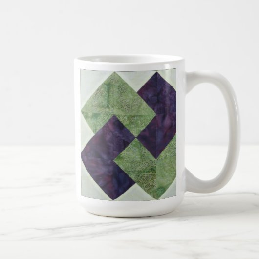 天国のQuilterのマグのキルトを作る女性の集まり コーヒーマグカップ (右)