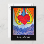 天国はあなたのハートはがきを持ち上げる ポストカード (正面/裏面)