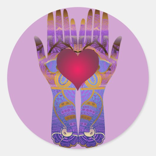 天国はステッカーを渡します ラウンドシール (正面)