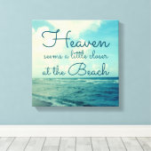 天国はビーチで少し近いようだ キャンバスプリント (インサイチュ (ウッドフロア))
