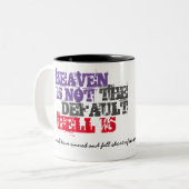 天国はローマ3:23ではデフォルトではない ツートーンマグカップ (正面左)