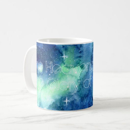 天国は主の栄光を宣言します コーヒーマグカップ (正面左)