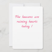 天国は今日、ハート雨が降っている 招待状 (裏面)