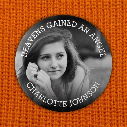 天国は天使を得た | 写真のトリビュート 缶バッジ