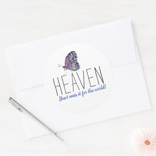 天国は恋しく思世界の蝶のためではない ラウンドシール (封筒)