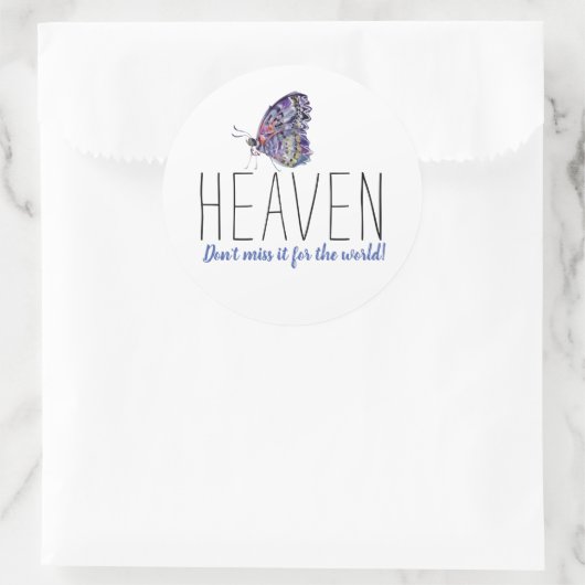 天国は恋しく思世界の蝶のためではない ラウンドシール (バッグ)