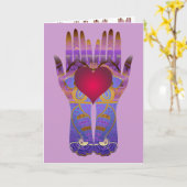 天国は挨拶状を渡します カード (黄色い花)