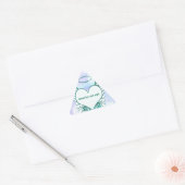 天国は新しい天使を持っている 三角形シール (封筒)