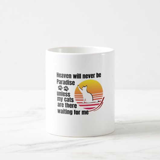天国は猫でなければ天国に行けない コーヒーマグカップ (中央)