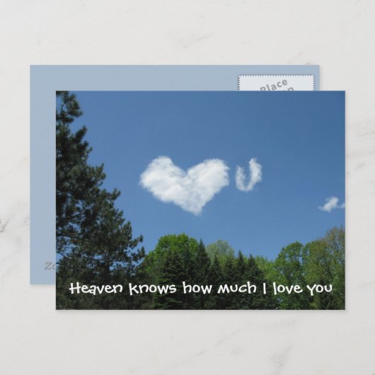 天国は私があなたをどれだけ愛しているか知っている ポストカード (正面/裏面)