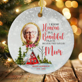 天国は美しい場所 ママの写真 メモリアル セラミックオーナメント