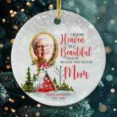 天国は美しい場所 ママの写真 追悼記念 セラミックオーナメント