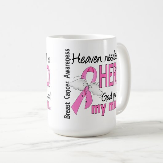 天国は英雄のお母さんの乳癌を必要としました コーヒーマグカップ (正面右)