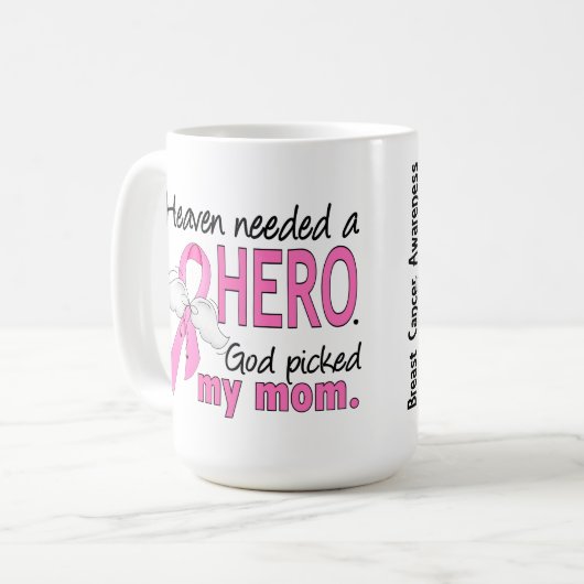 天国は英雄のお母さんの乳癌を必要としました コーヒーマグカップ (正面左)