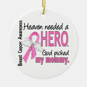天国は英雄のお母さんの乳癌を必要としました セラミックオーナメント